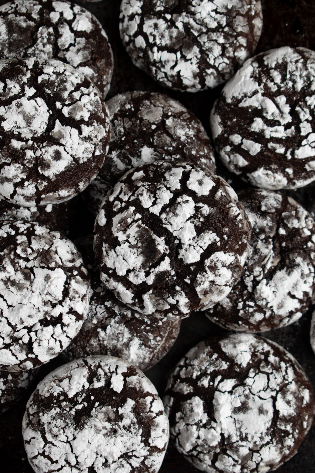 Sourdough Chocolate Crinkle Cookies - Kneaded That